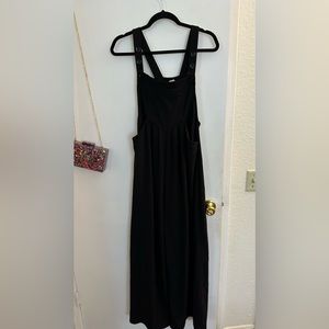 Small Black Halara adjustable overalls